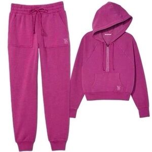 Victoria’s Secret Cozy Pink Fleece Sweat Set